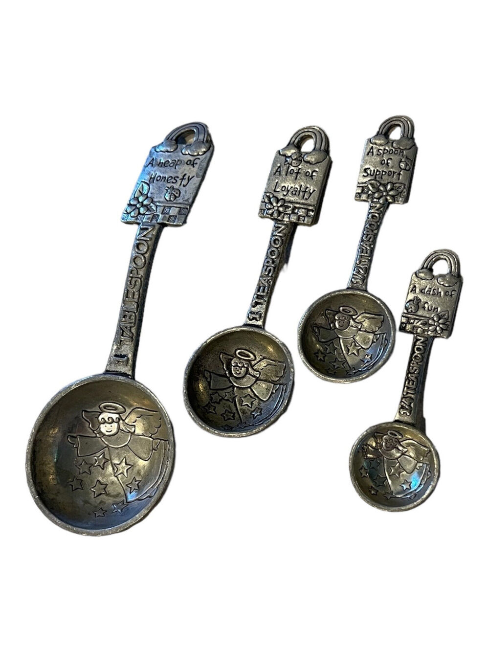 Ganz Measuring Spoons - Tablespoon, Teaspoon, 1/2 Teaspoon, 1/4 Teaspoon